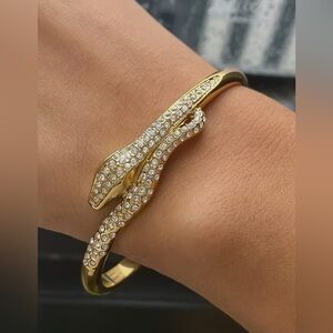 Estiva, 18K Gold Plated Glam CZ Serpent Bracelet